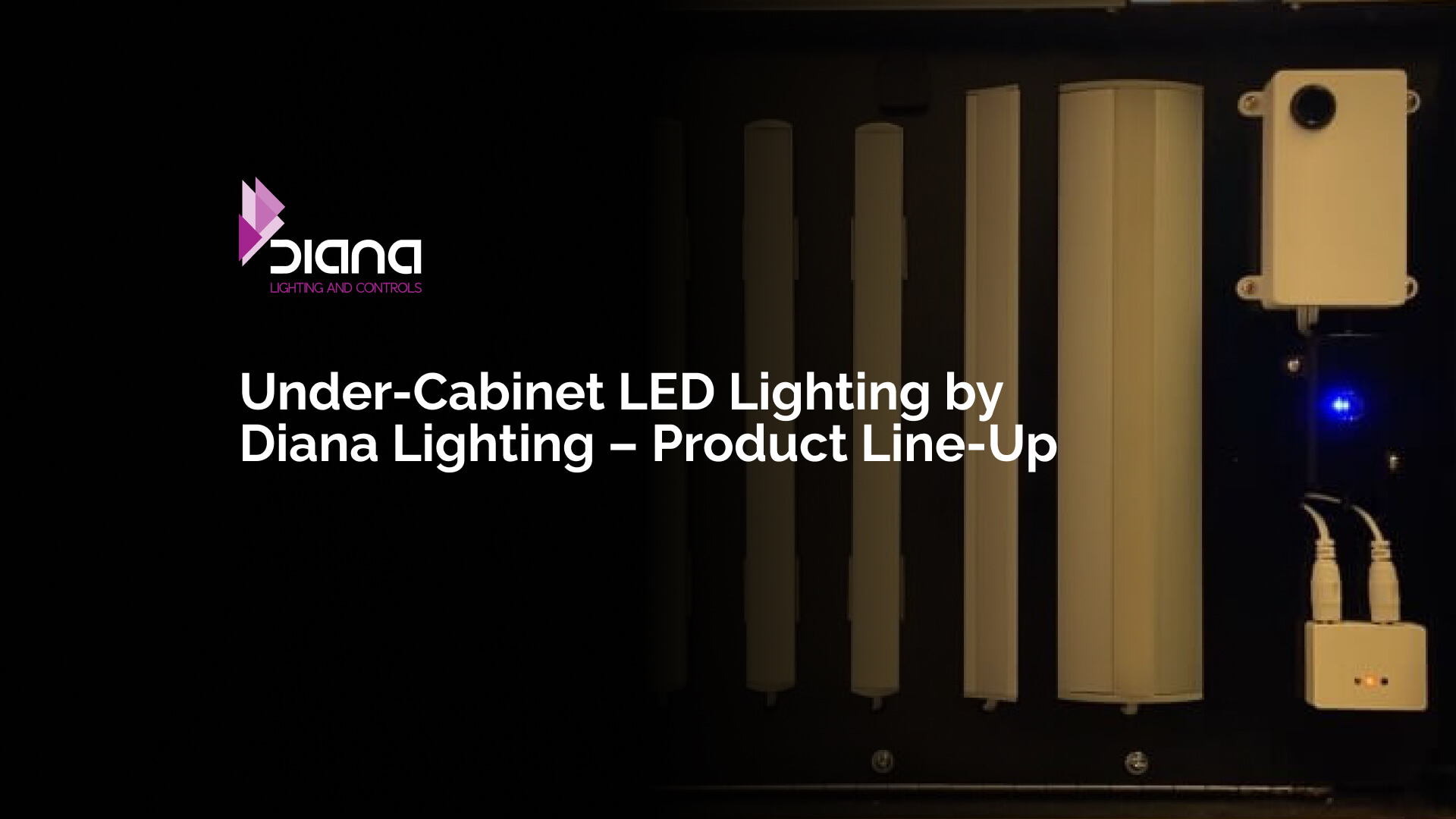 LED tape lighting components for under-cabinet lighting systems