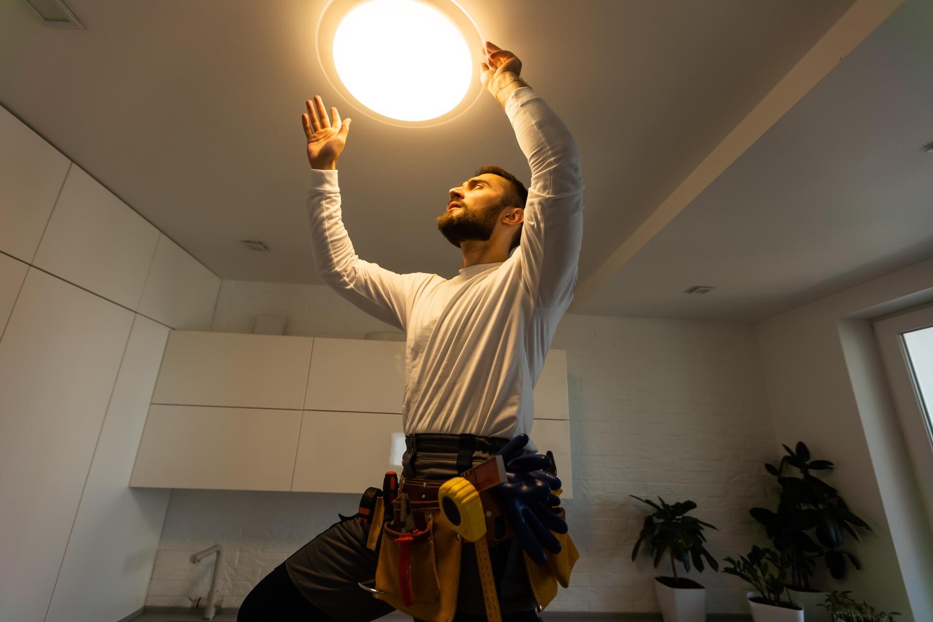 General contractor lighting installation