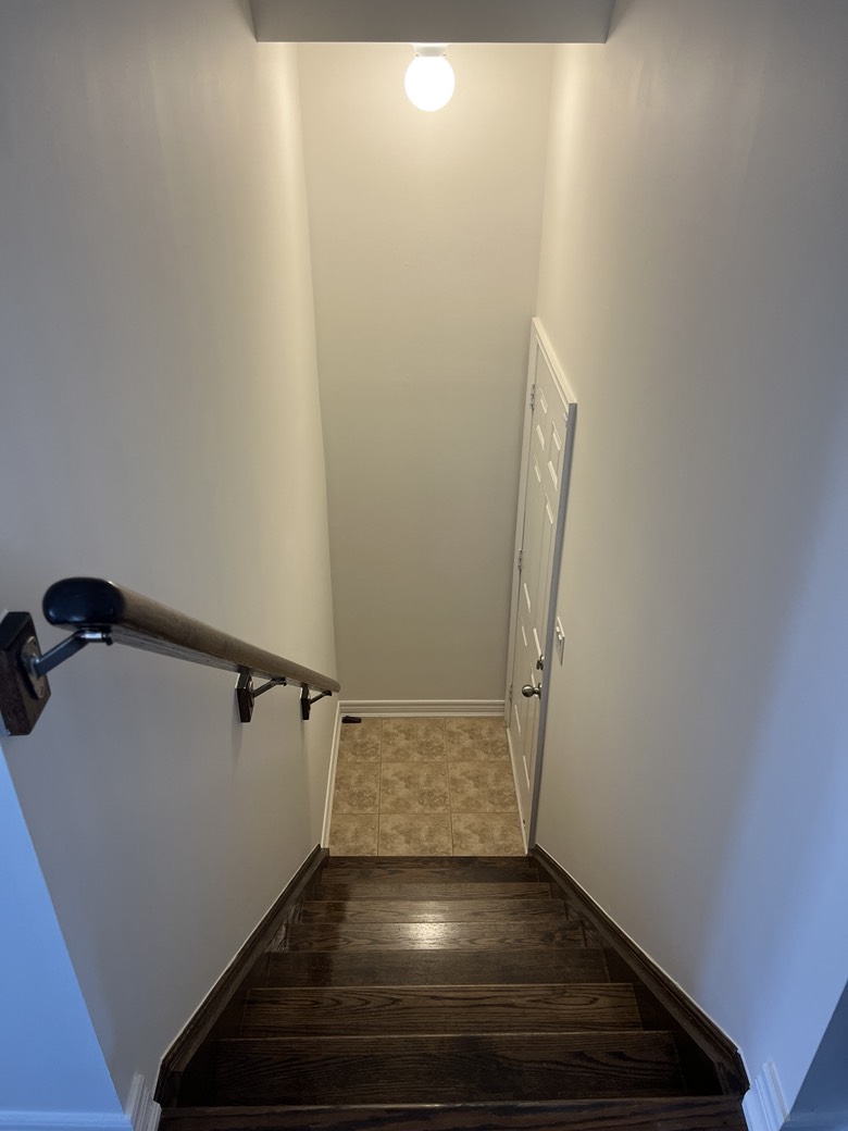 Ceiling mounted stair lighting